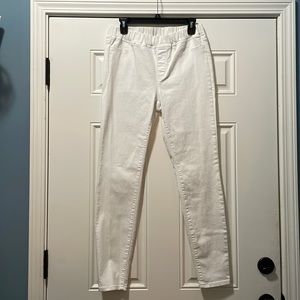 Eileen fisher white pull on jeans size small